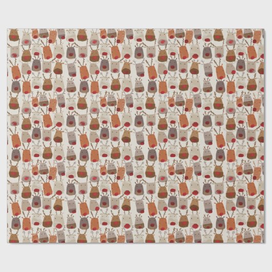 rendierpatroon-inpakpapier cadeaupapier (Vlak)