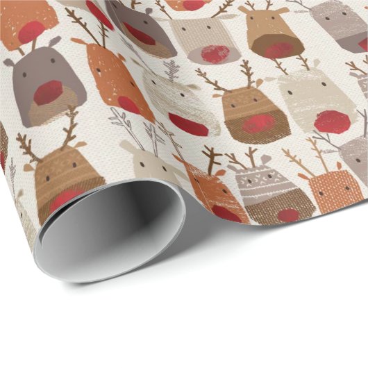rendierpatroon-inpakpapier cadeaupapier (Rol Hoek)