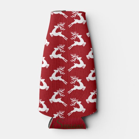 Rendierpatroon Kerstmis Flesjeskoeler (Voorkant)