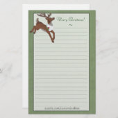 rendierplantage voor Kerstmis Briefpapier (Voorkant / Achterkant)