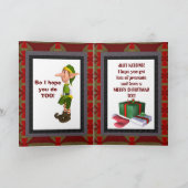 Rendierpoepkaart. Feestdagen Kaart (Binnen)