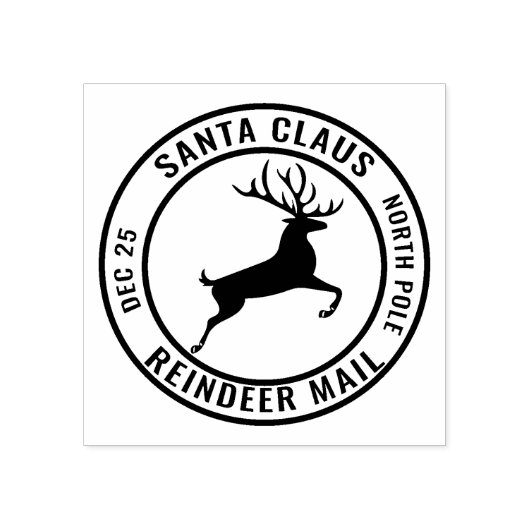 rendierpost rubberstempel (Afrduk)