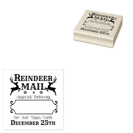 Rendierpost Speciale bezorging Rubberstempel (Gestempeld)