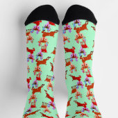 Rendierprancing in de val van de sneeuwbril sokken (Top)