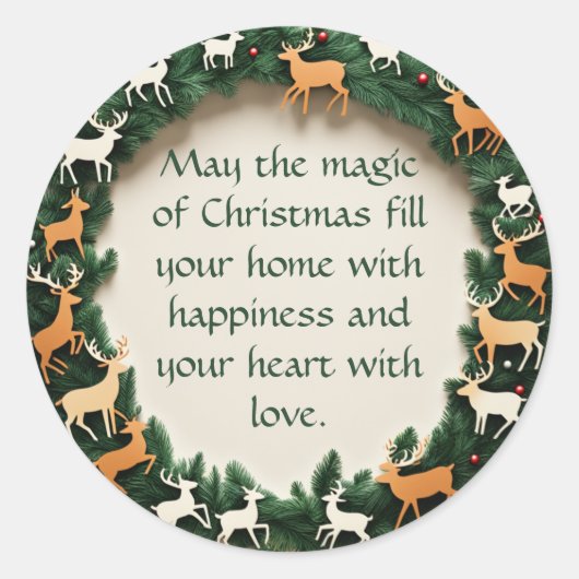 Rendierring Ronde Sticker (Voorkant)