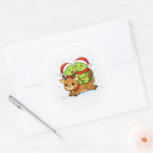 Rendierrit Ronde Sticker (Envelop)