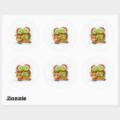 Rendierrit Ronde Sticker (Vel)