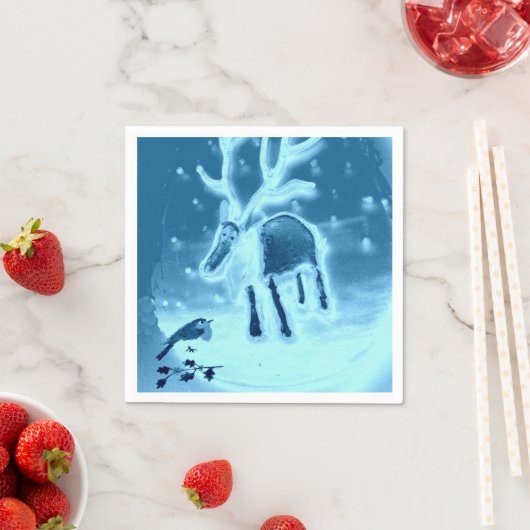 RendierRobin in de sneeuw Servetten (Insitu)