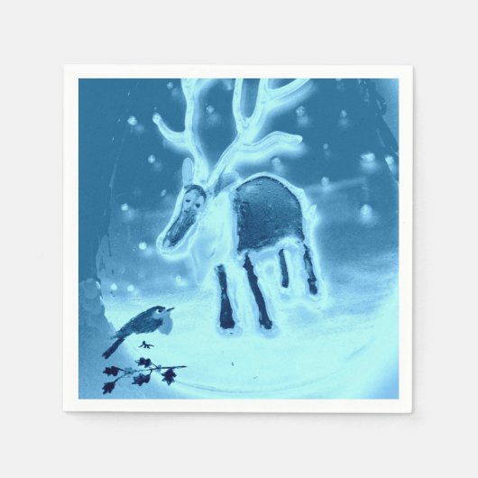 RendierRobin in de sneeuw Servetten (Voorkant)