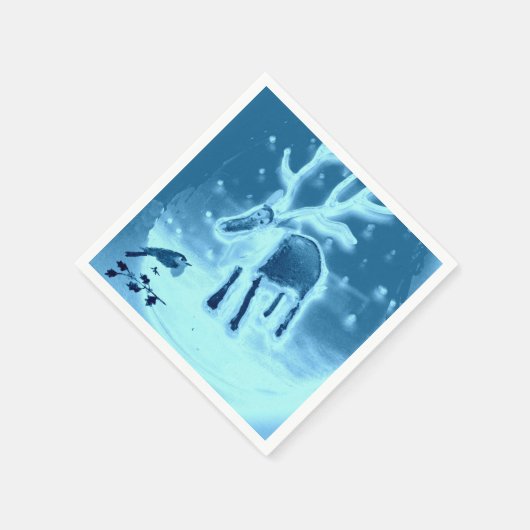 RendierRobin in de sneeuw Servetten (Hoek)