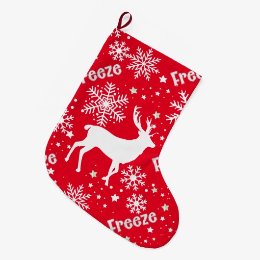 Rendierrood Grote Kerstsok (Voorkant (Hangend))