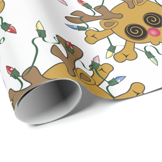 rendierschedel cadeaupapier (Rol Hoek)