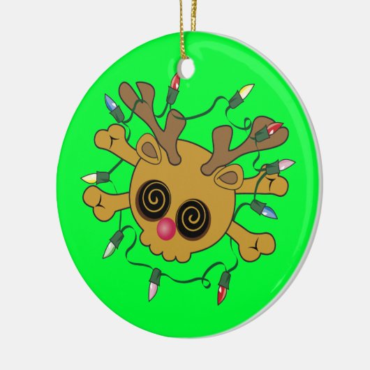 rendierschedel keramisch ornament (Links)