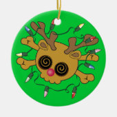 rendierschedel keramisch ornament (Voorkant)