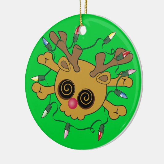 rendierschedel keramisch ornament (Links)