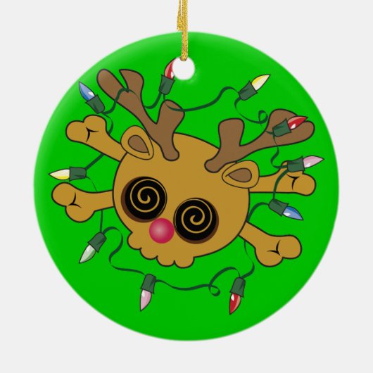 rendierschedel keramisch ornament (Achterkant)