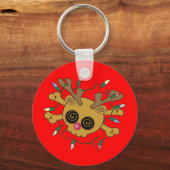 rendierschedel sleutelhanger (Voorkant)