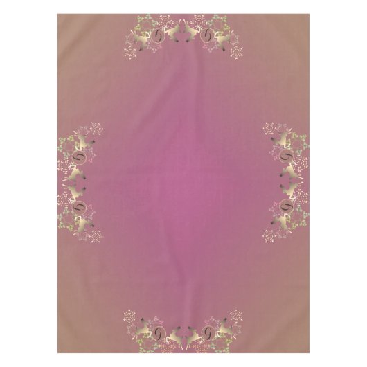 rendierschilfers Paarse monogram tablet Tafelkleed (Voorkant)