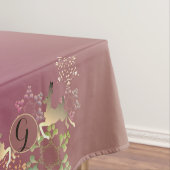 rendierschilfers Paarse monogram tablet Tafelkleed (Voorbeeld)