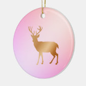 rendiersilhouet op roze schoppen keramisch ornament (Links)