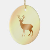 rendiersilhouet op sepia-schoppen keramisch ornament (Rechts)