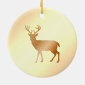 rendiersilhouet op sepia-schoppen keramisch ornament (Achterkant)