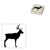 rendiersilhouet rubberstempel (Gestempeld)