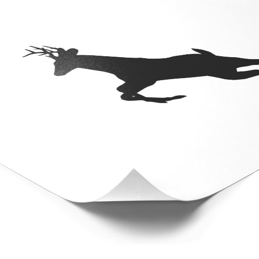 RendierSilhouette Foto Afdruk (Hoek)