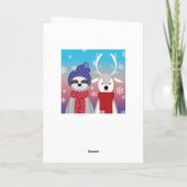 rendierskerstzuster feestdagen kaart (Achterkant)