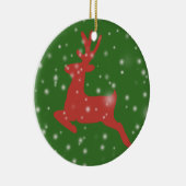 Rendiersneeuwvlokafbraak Keramisch Ornament (Rechts)