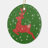 Rendiersneeuwvlokafbraak Keramisch Ornament (Links)