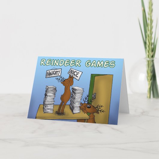 rendierspelen 3 feestdagen kaart (Voorkant)