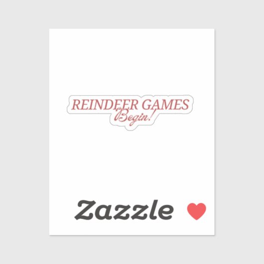 Rendierspelen beginnen! Sticker (Vel)