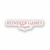 Rendierspelen beginnen! Sticker (Voorkant)
