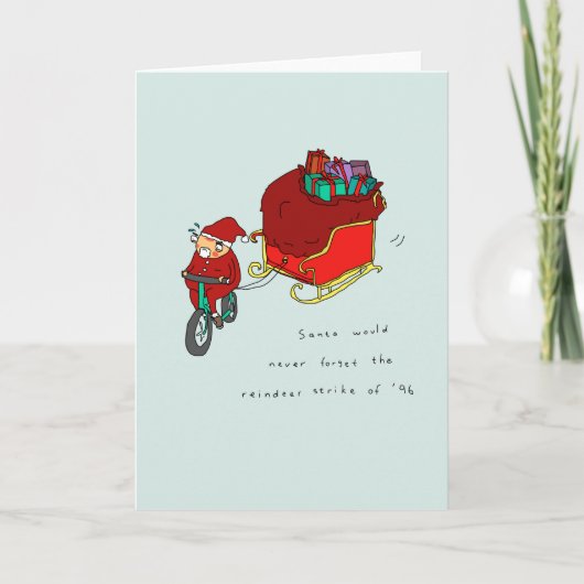 rendierstaking | Grappig Fietsen Kerst Kaart (Voorkant)