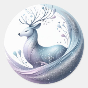 rendiersticker ronde sticker