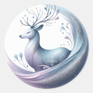 rendiersticker ronde sticker