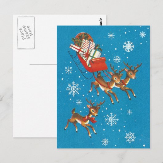  rendiertje briefkaart (Voorkant / Achterkant)