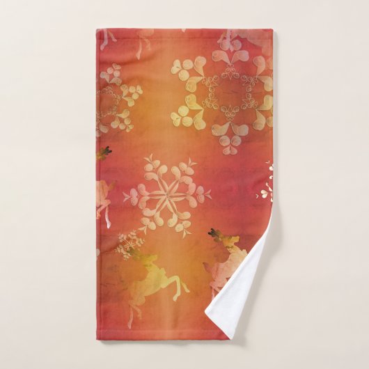 rendiertje in Roos Gold en Topaz-handdoek Bad Handdoek (Handdoek)