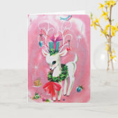  rendiertje kaart (Gele Bloem)