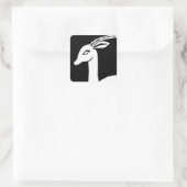 rendiertje vierkante sticker (Tas)