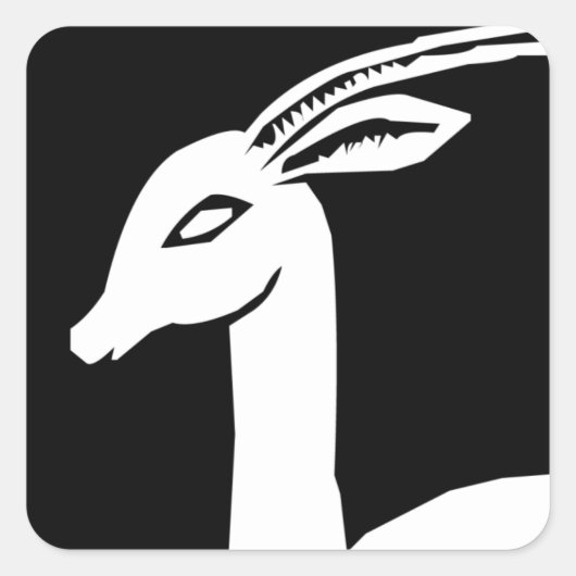 rendiertje vierkante sticker (Voorkant)