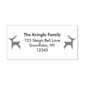 Rendiertrui Kerstadres Zelfinktende Stempel (Design)