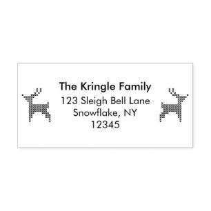 Rendiertrui Kerstadres Zelfinktende Stempel