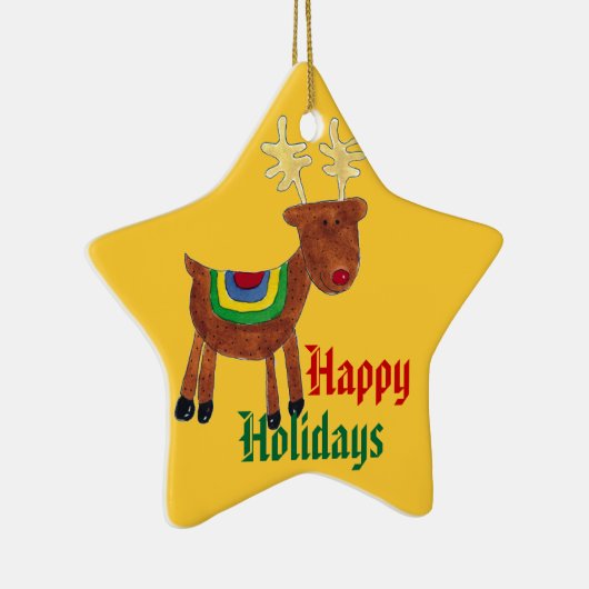 rendiervakantieversiering keramisch ornament (Rechts)