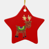 rendiervakantieversiering keramisch ornament (Achterkant)