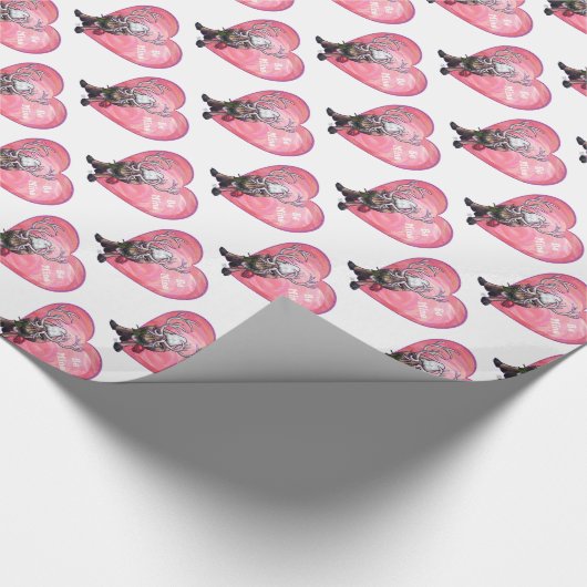 rendierValentijnsdag Cadeaupapier (Hoek)