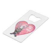 rendierValentijnsdag Creditkaart Flessenopener (Voorkant Gekanteld)