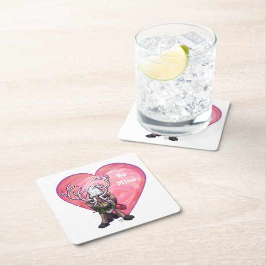 rendierValentijnsdag Kartonnen Onderzetters (Insitu)