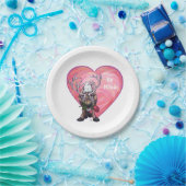 rendierValentijnsdag Papieren Bordje (Feest)